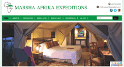 Desktop Screenshot of marshaafrikaexpeditions.com